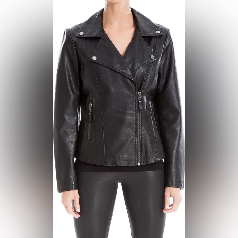 Max Studio Black Leather Jacket - image 1